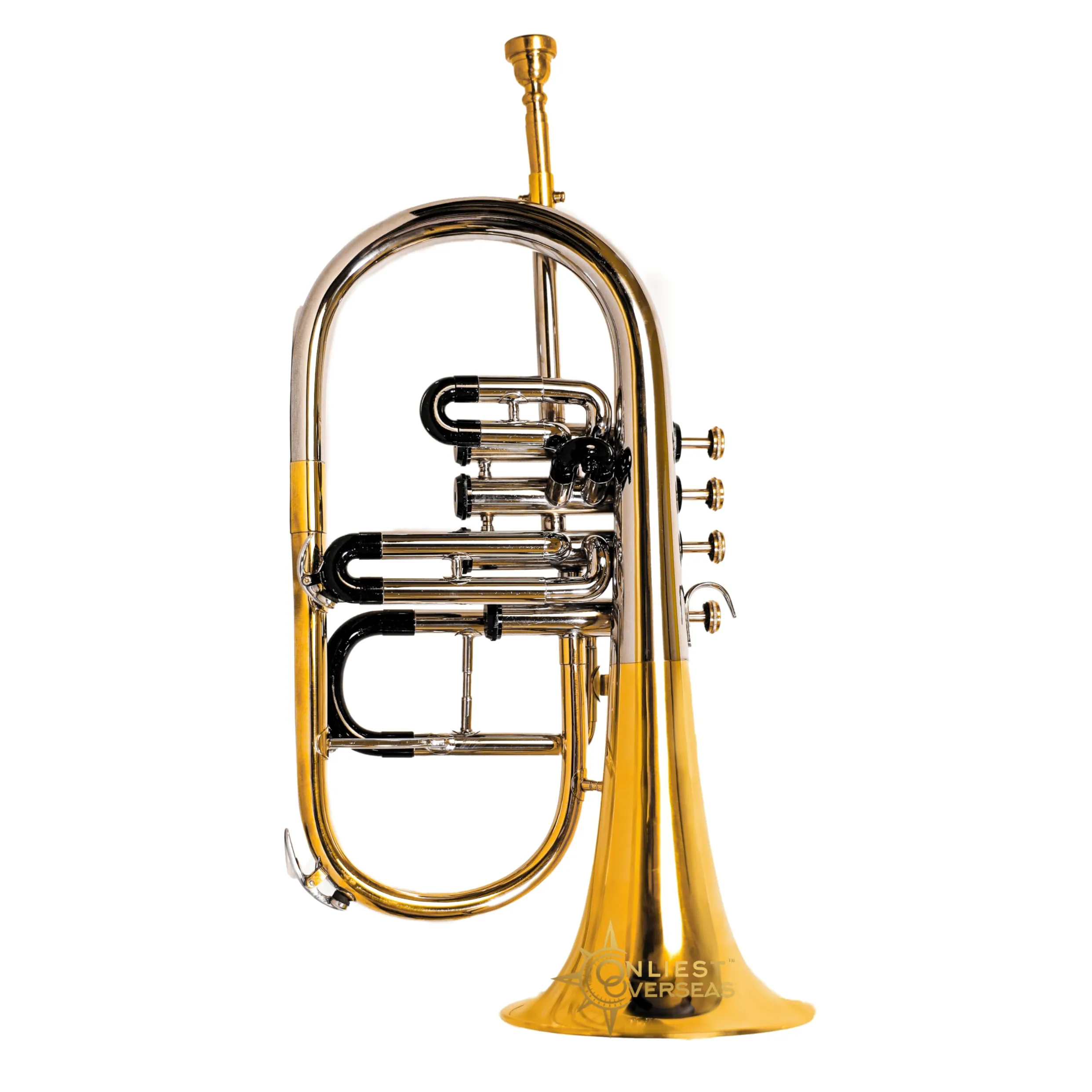 Flugel Horn 4 valvole in ottone strumento con tono caldo, valvole lisce, per musicisti e studenti.
