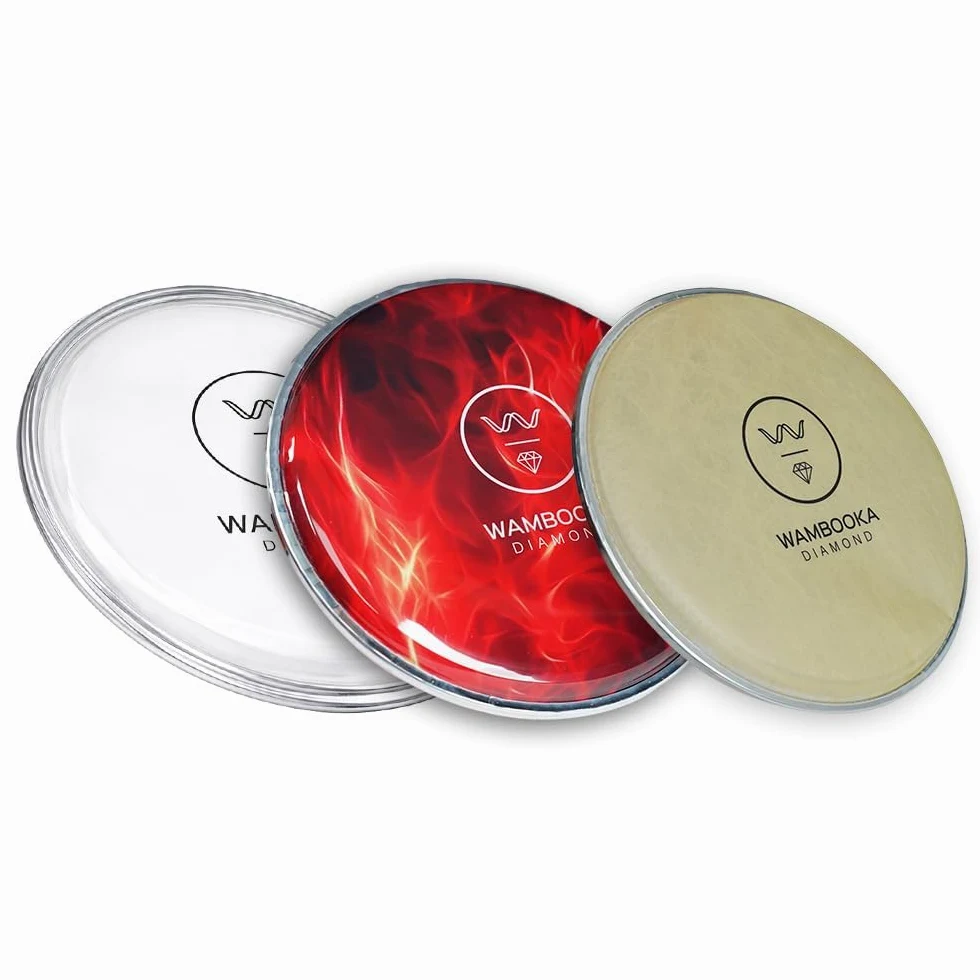 Diamond pelli di ricambio per Darbuka da 8.75" (22,5cm) Set | Pacco da 3 | Transparent, Red Lava, Fiber Skin