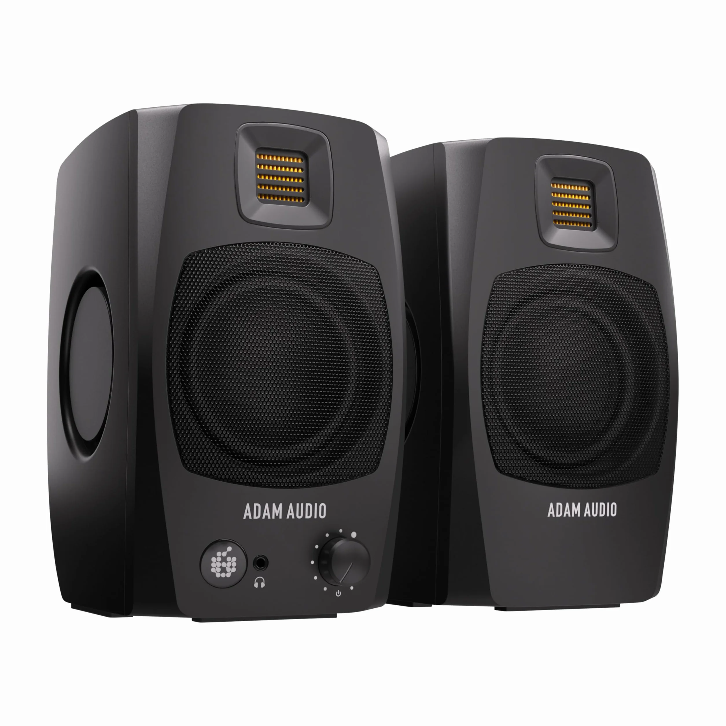 Sistema di monitoraggio attivo da desktop ADAM Audio D3V con connessione USB-C (coppia, nero)