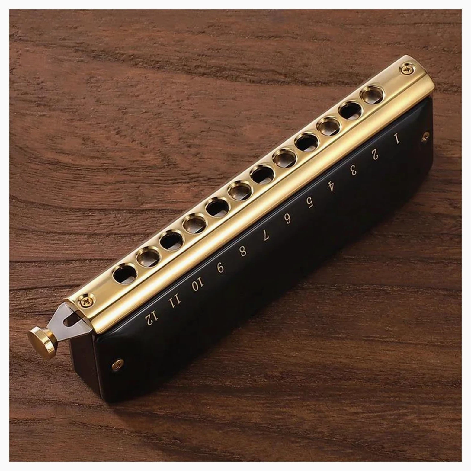 Armonica Cromatica A 12/16 Fori Armonica Di Livello Professionale Fisarmonica Per Strumenti Musicali Di Fascia Alta armonica a bocca professionale (Color : 12 Holes)