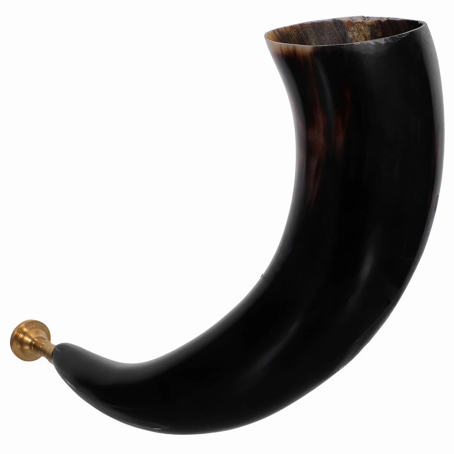 Levemolo Corno vichingo in vero corno di bue, ca. 30 35 cm, potente tromba di segnale per Halloween e pirati, cosplay, puntello fatto a mano per giochi di ruolo e feste