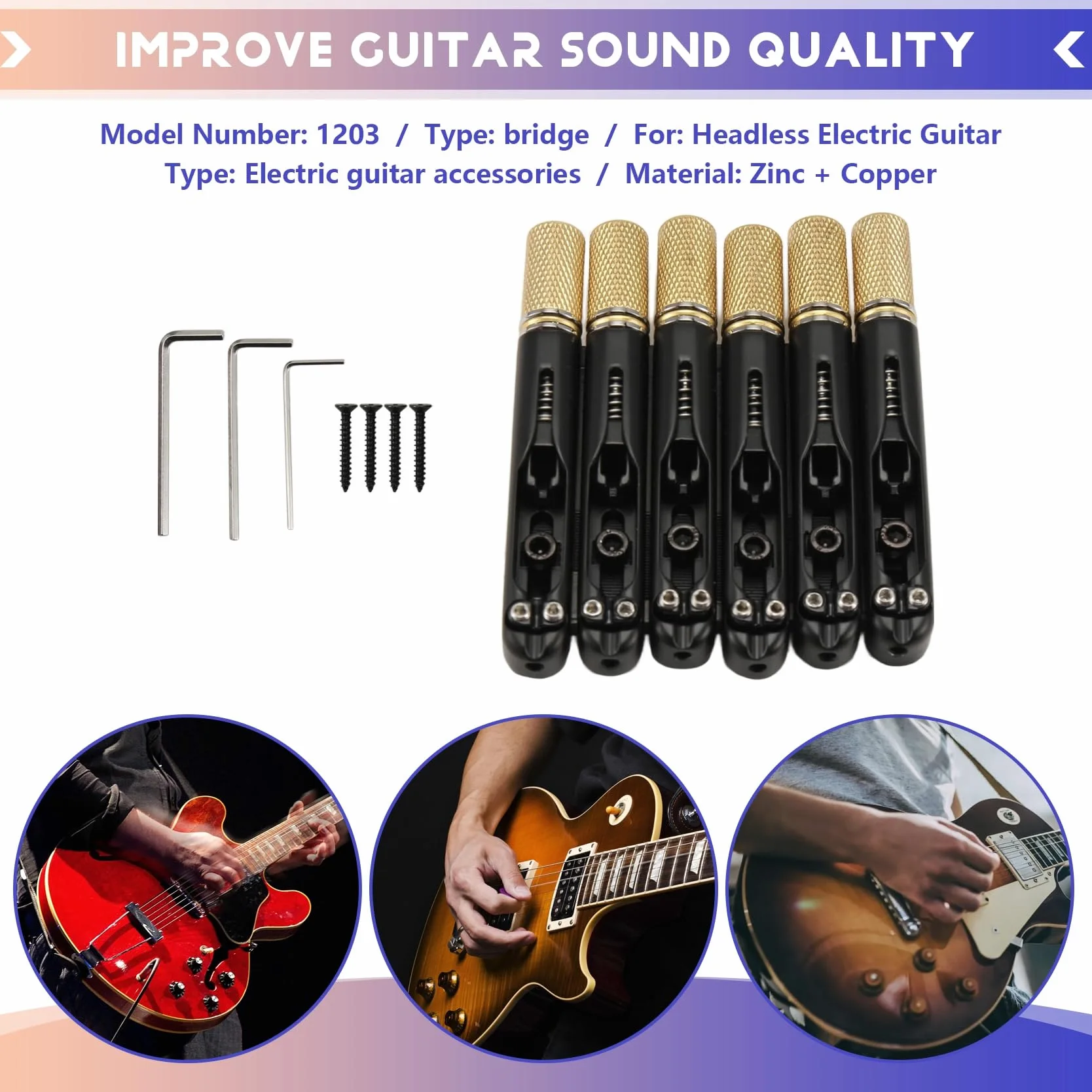 Parti di Chitarra In per Chitarra Elettrica A 6 Corde - Ponte per Chitarra