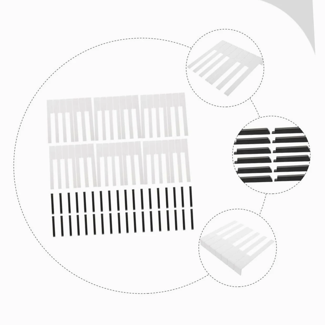 Mikinona 88pezzi Accessori Riparazione Pianoforte Tasti Forniture Parti Strumenti Gadget Sostituzione Tastiera Usata Riparare