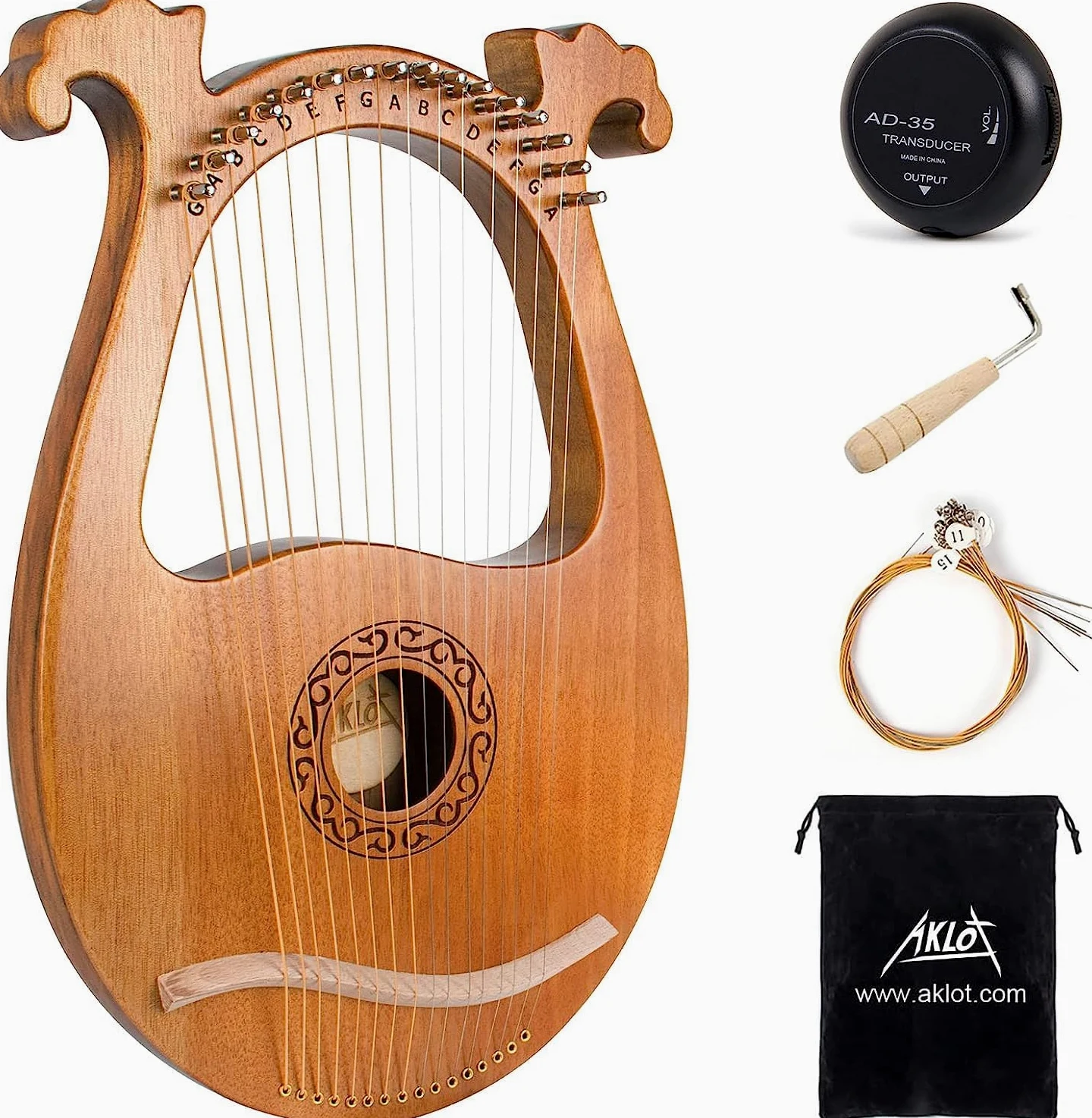 AKLOT Lyre Harp 16 stringhe in metallo