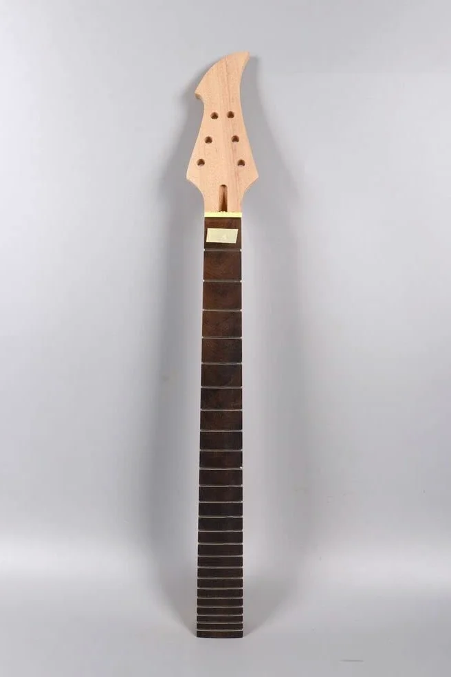 Manico baritono per chitarra Yinfente, 24 tasti, 68,6 cm, legno di mogano, manico, palissandro, tastiera da avvitare al tallone, manici per chitarra Firebird