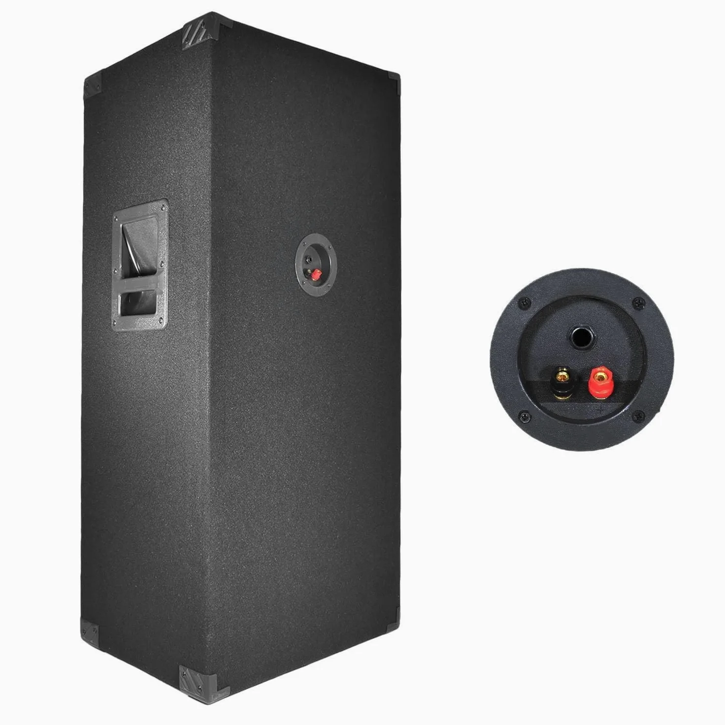 Set DJ audio BM Bmsonic PA Altoparlanti 2 x 15"/38 cm 4000 W bassreflex + amplificatore 3000 W con mixer Ibiza + cavi