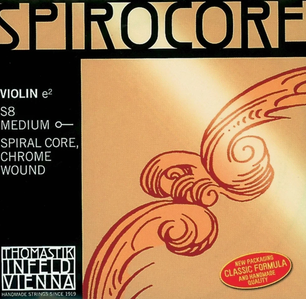 Thomastik Corde per Violino Spirocore nucleo spirale, set 4/4 dolce, Mi rivestimento alluminio