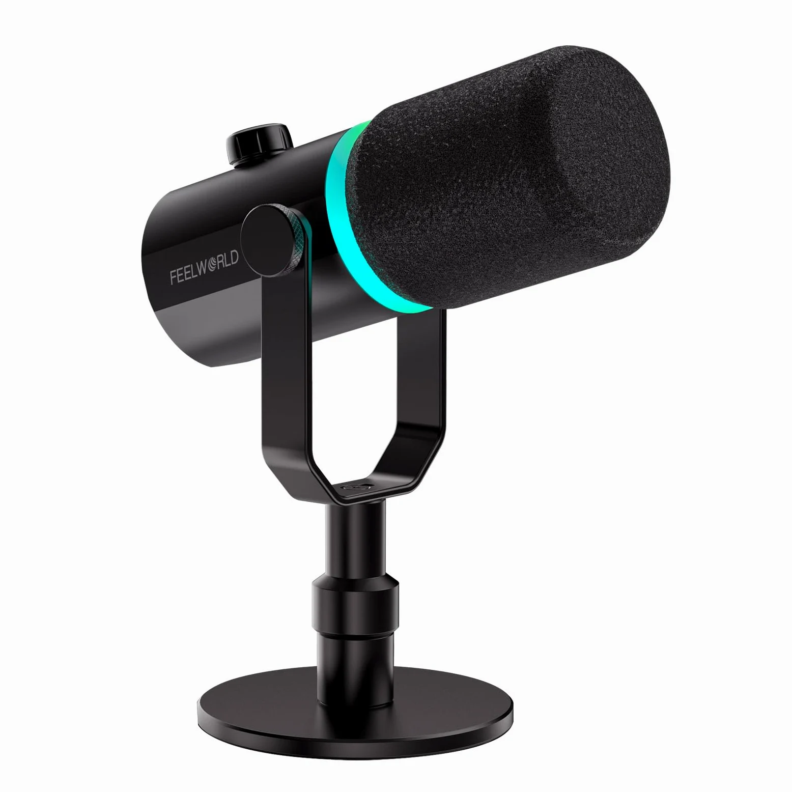 FEELWORLD PM1 - Microfono dinamico XLR USB per podcasting, gaming, live streaming, con cavo XLR e base in metallo