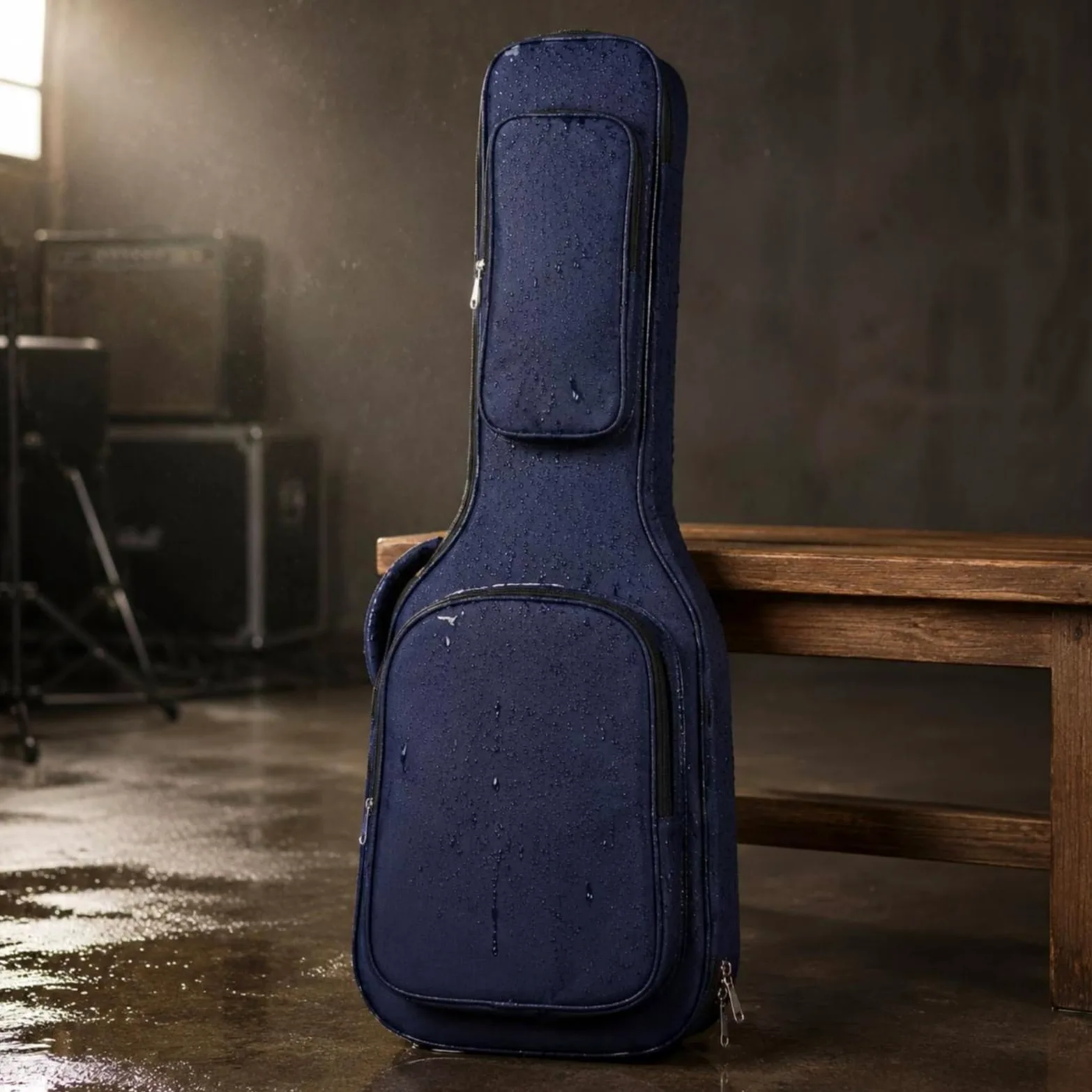 Zaino Chitarra Elettrica Custodia Borsa Astuccio Imbottito 25 Mm Materiale Oxford Idrorepellente Interno Morbido Tasche Multiple Maniglia Robusta