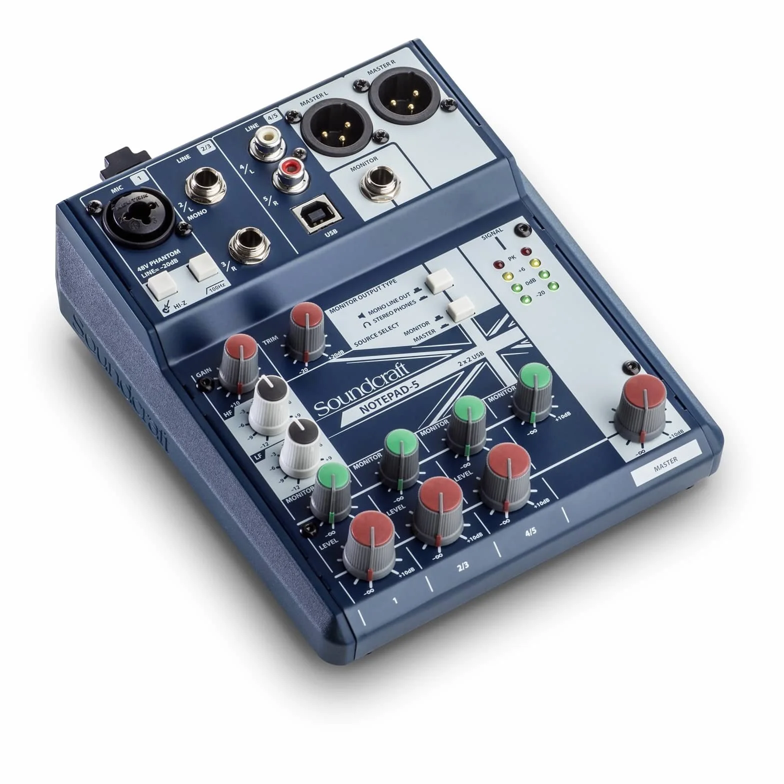 Soundcraft NOTEPAD-5 Notepad 5, Console Analogica 1 Ingresso Mono + 2 Stereo, USB 2 In/2 Out