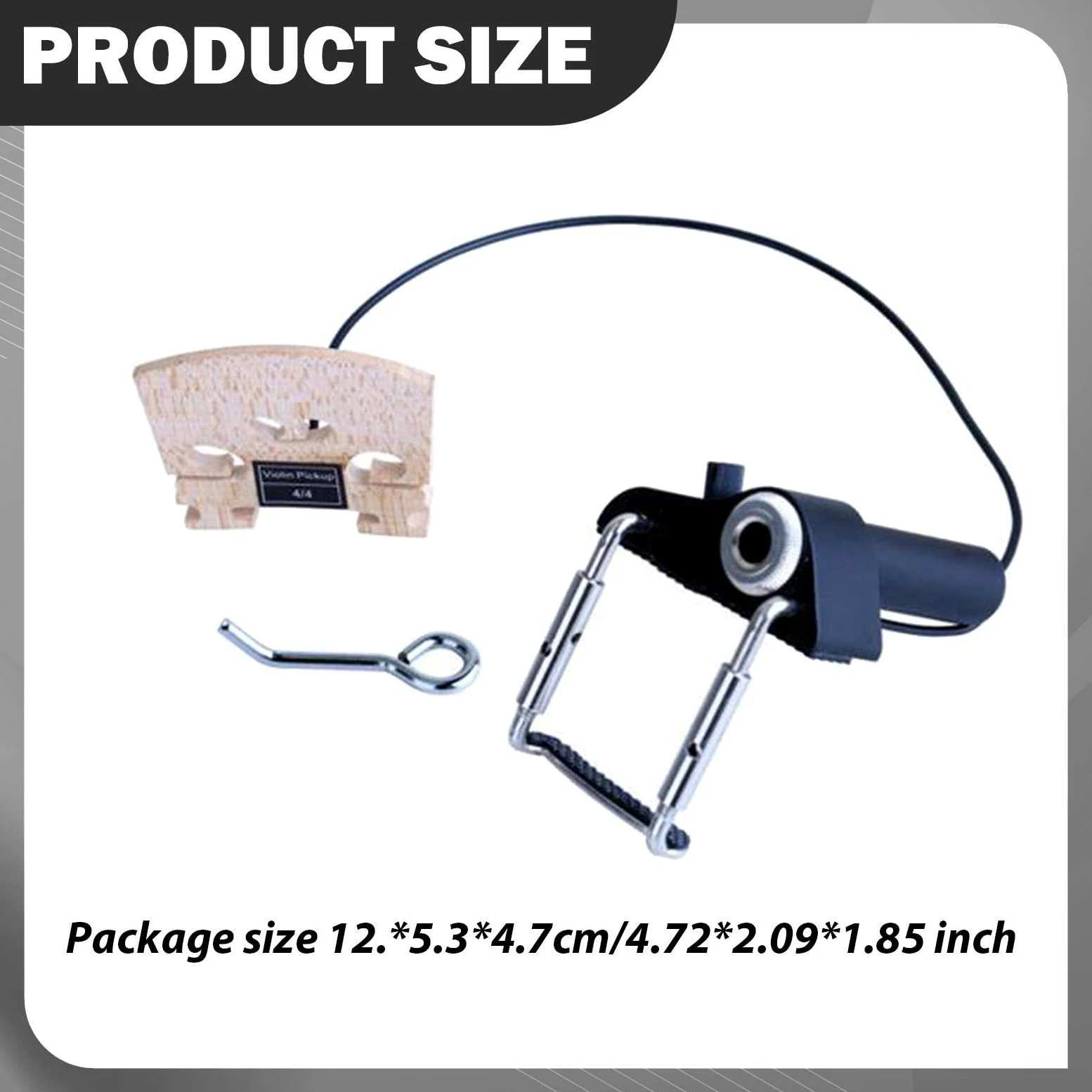 F Fityle Pickup per violino, pickup per microfono a contatto piezoelettrico professionale con jack di uscita, controllo del volume passivo per insegnare lo