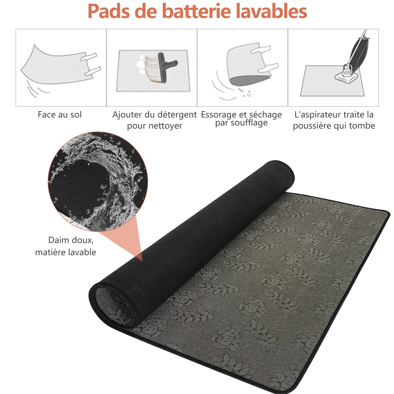 IBVIVIC Tappetino per batteria antiscivolo, tappetino per tamburo insonorizzato, tappetino professionale jazz, per grande cassa chiara e altri strumenti musicali 140 x 180 cm (nero)