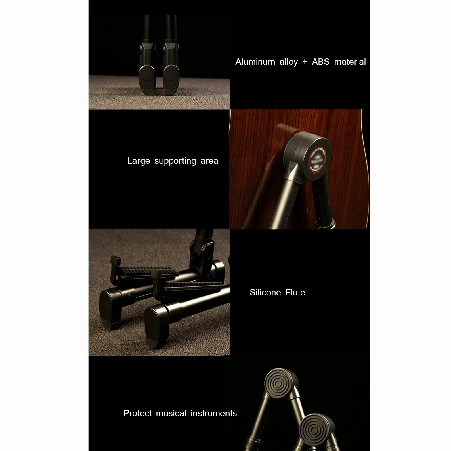 Supporto per Chitarra, Supporto Universale Pieghevole per Basso Elettrico, Supporto Portatile per Esposizione di Chitarra Domestica, Adatto per Negozio di Chitarre, Studio di Registrazione
