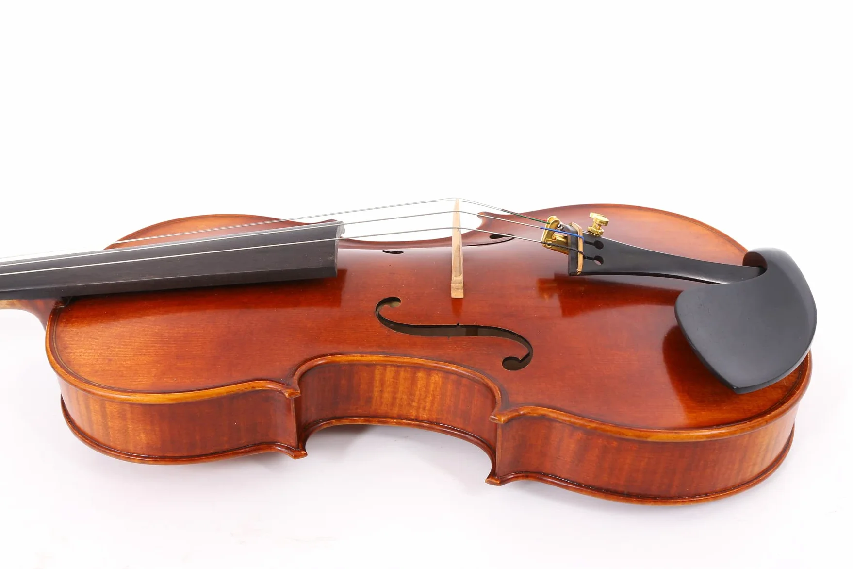 Yinfente Master 4/4 Violino Stradivari Modello Bel Suono - Fiamma Acero, Ebano - Con Caso Libero e Arco - Un Pezzo