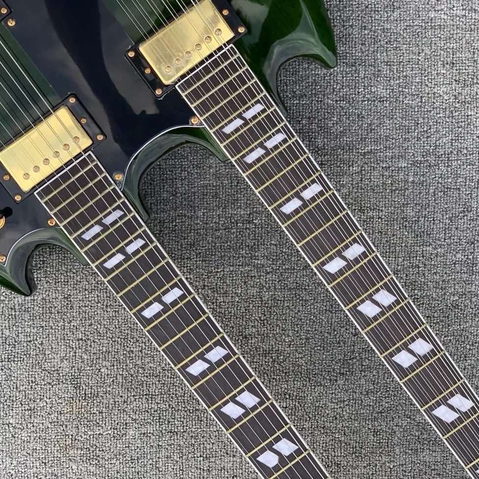 Chitarra elettrica a doppio manico personalizzata 6 + 12 corde, EDS1275, chitarra