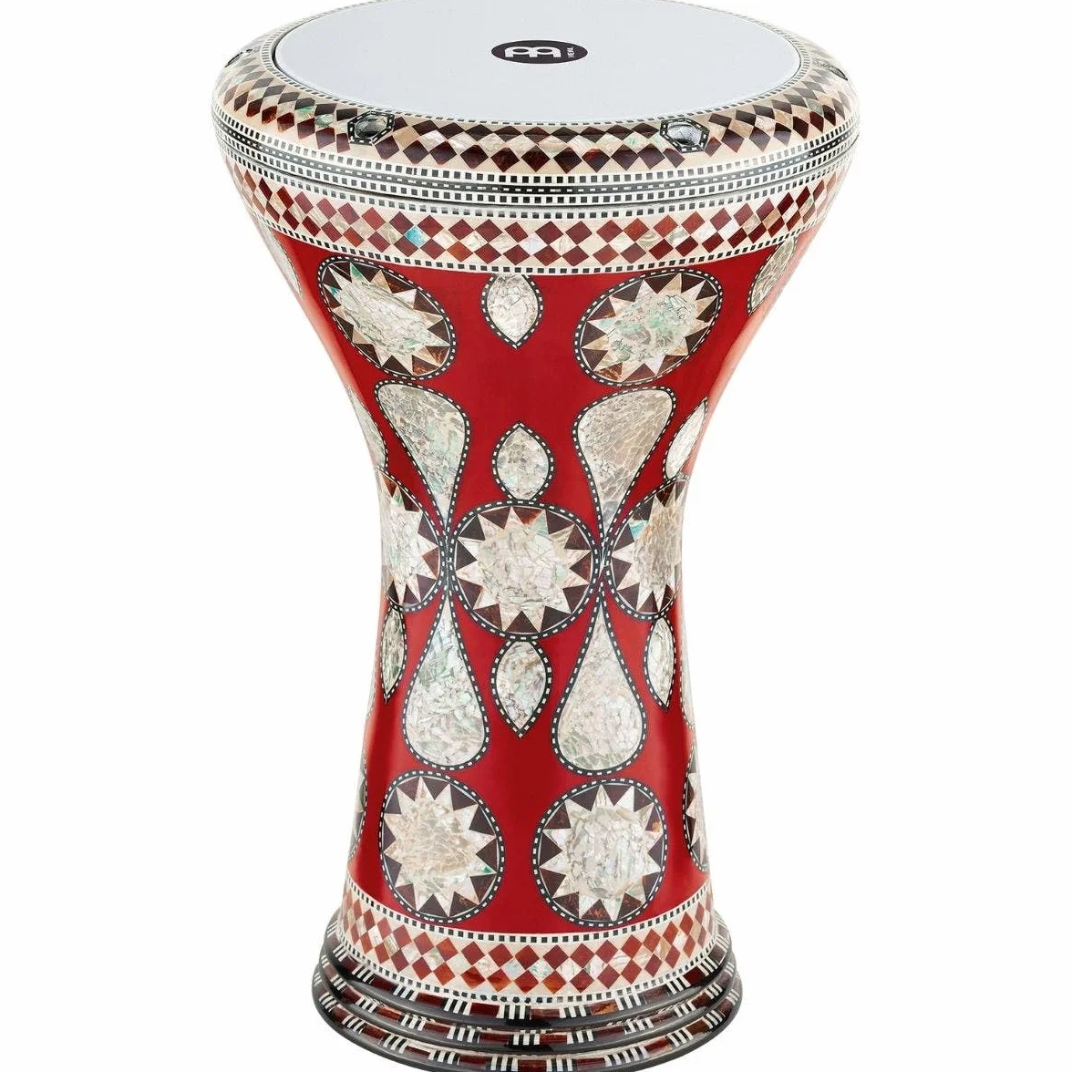 Meinl Percussion Artisan Series Doumbek – Tamburo a Mano Grande – Pelle Sintetica – Diametro 8.75 Pollici – Aluminum, Mosaic Imperial (AEED2)