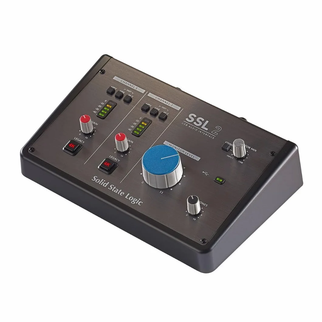 Solid State Logic SSL 2 USB Audio Interface - 24 bit/192 kHz, 2-in 2-out, with SSL Legacy 4K Analogue Enhancement and included SSL Software Production Pack