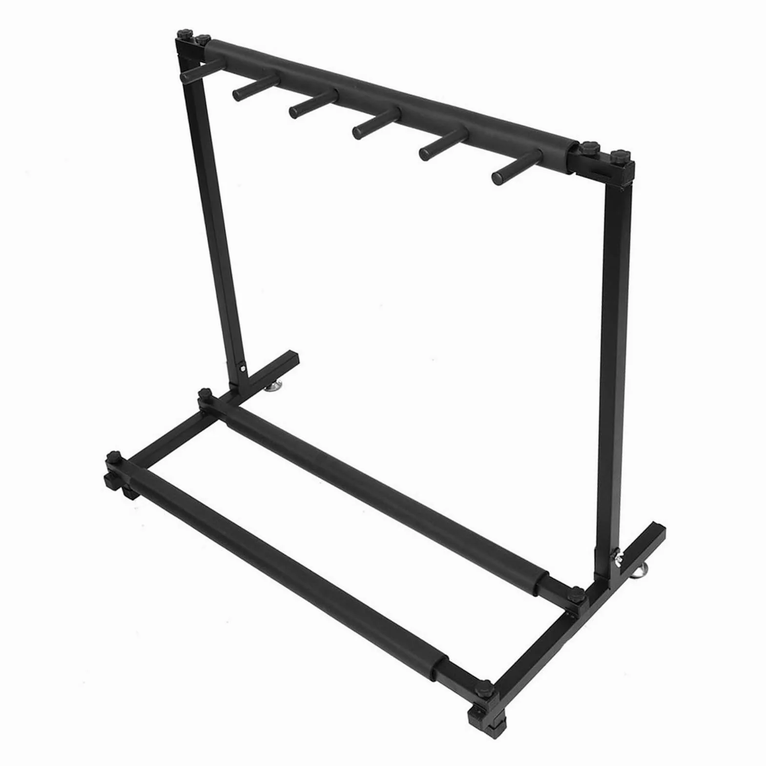 Robusto Supporto per Chitarra in Metallo, Imbottitura in Morbida Gomma, Struttura in Ferro, Organizer Porta Supporto per Chitarra in Metallo (5 teste), supporto chitarre