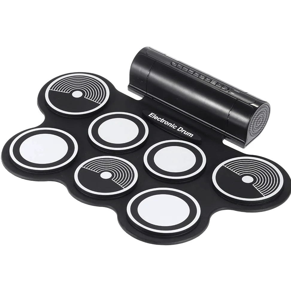 Batteria Elettronica Silicone Electronic Drum Pad Kit Portatile Digital USB Roll-up con Pedale da Pedale Drumstore Pieghevole Batteria Elettrica