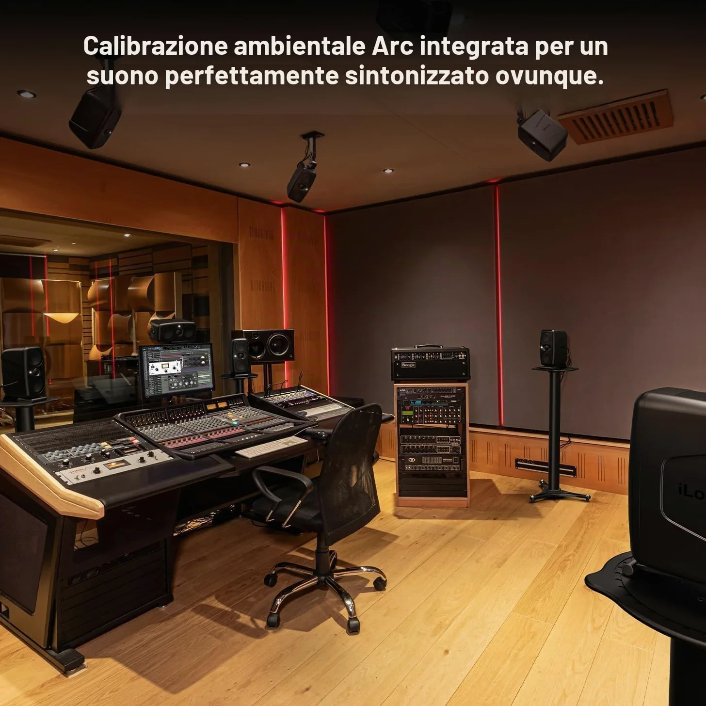 IK Multimedia iLoud MTM MKII - Coppia di monitor da studio hi-end compatti di nuova generazione con correzione ambientale ARC integrata, emulazione dei diffusori, 100W. Include microfono ARC. Nero