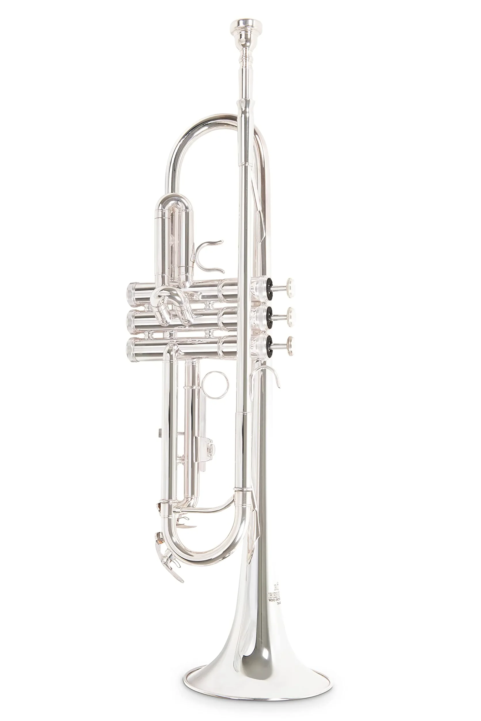 Roy Benson Bb Trumpet TR-202S (costruzione in ottone resistente, con custodia rettangolare leggera, set di zaini, valvole in acciaio inossidabile di qualità superiore), placcata in argento.