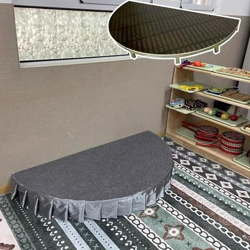 Piattaforma portatile per palcoscenico, alzata per batteria da concerto per bambini, altezza regolabile, leggera, facile da installare