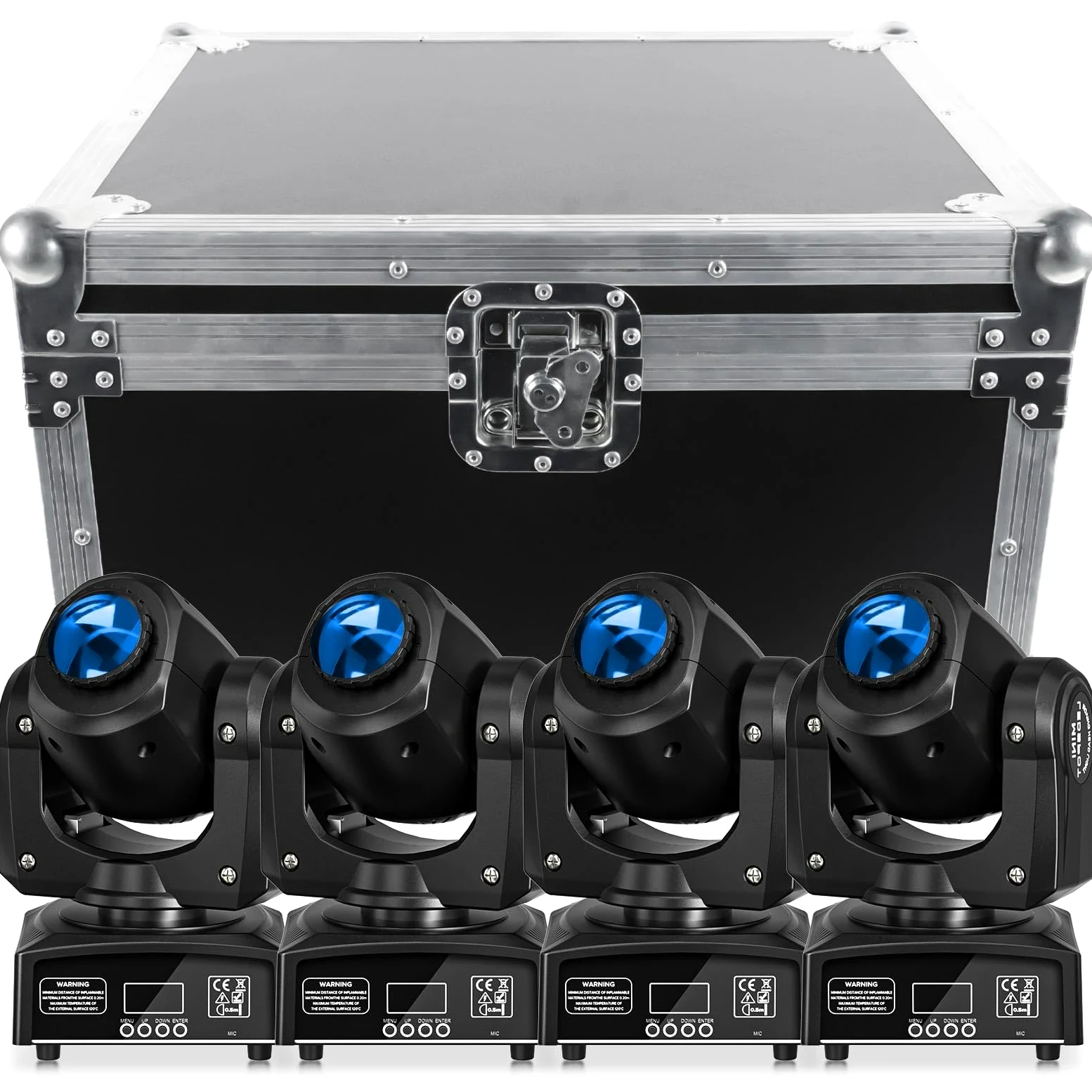 Flight Case per 4 pezzi Luce da Palco Beam LED 30W Flightcase 42 x 38 x 36 cm
