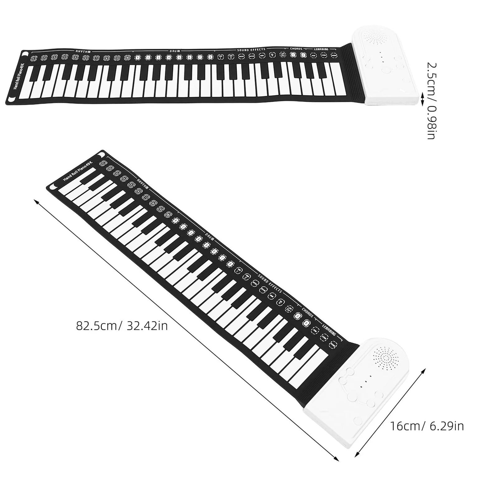 ULTECHNOVO Tastiera Musicale Tasti Arrotolabile in Silicone Tastiera Portatile per Principianti per Viaggi e Lezioni Musicali