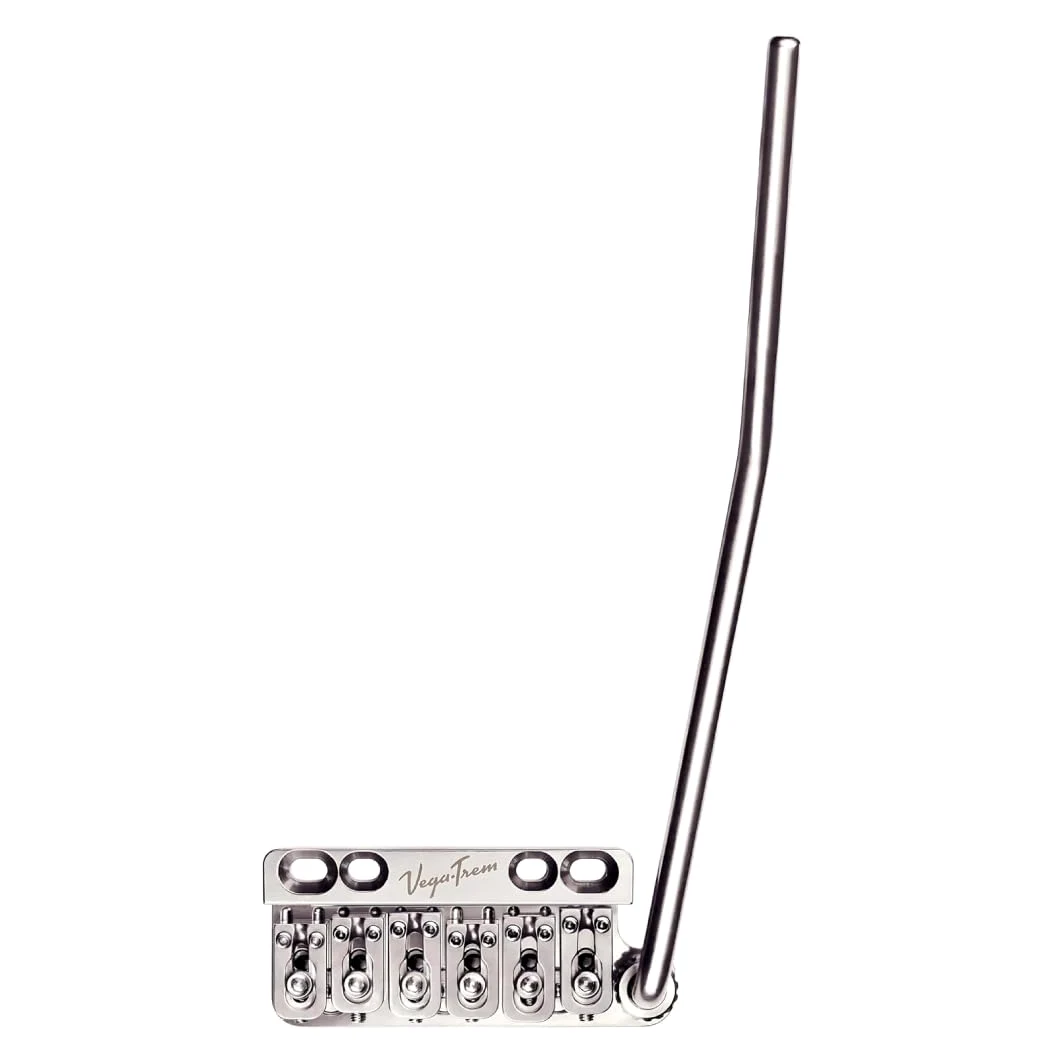 Vega-Trem VT1 - Ponte tremolo per chitarra Stratocaster standard speciale a 6 viti, per Stratocaster, senza mod, facile installazione (lucido, destro)