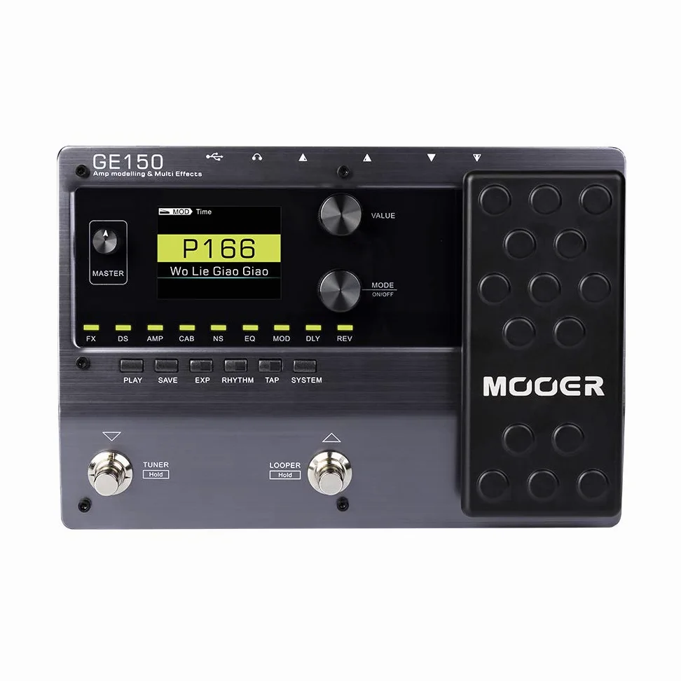 MOOER GE150 - Pedale di modellazione per amplificatore per chitarra elettrica, processore portatile multi-effetto con espressione e ricarica IR per spettacoli dal vivo, streaming live, studio a casa
