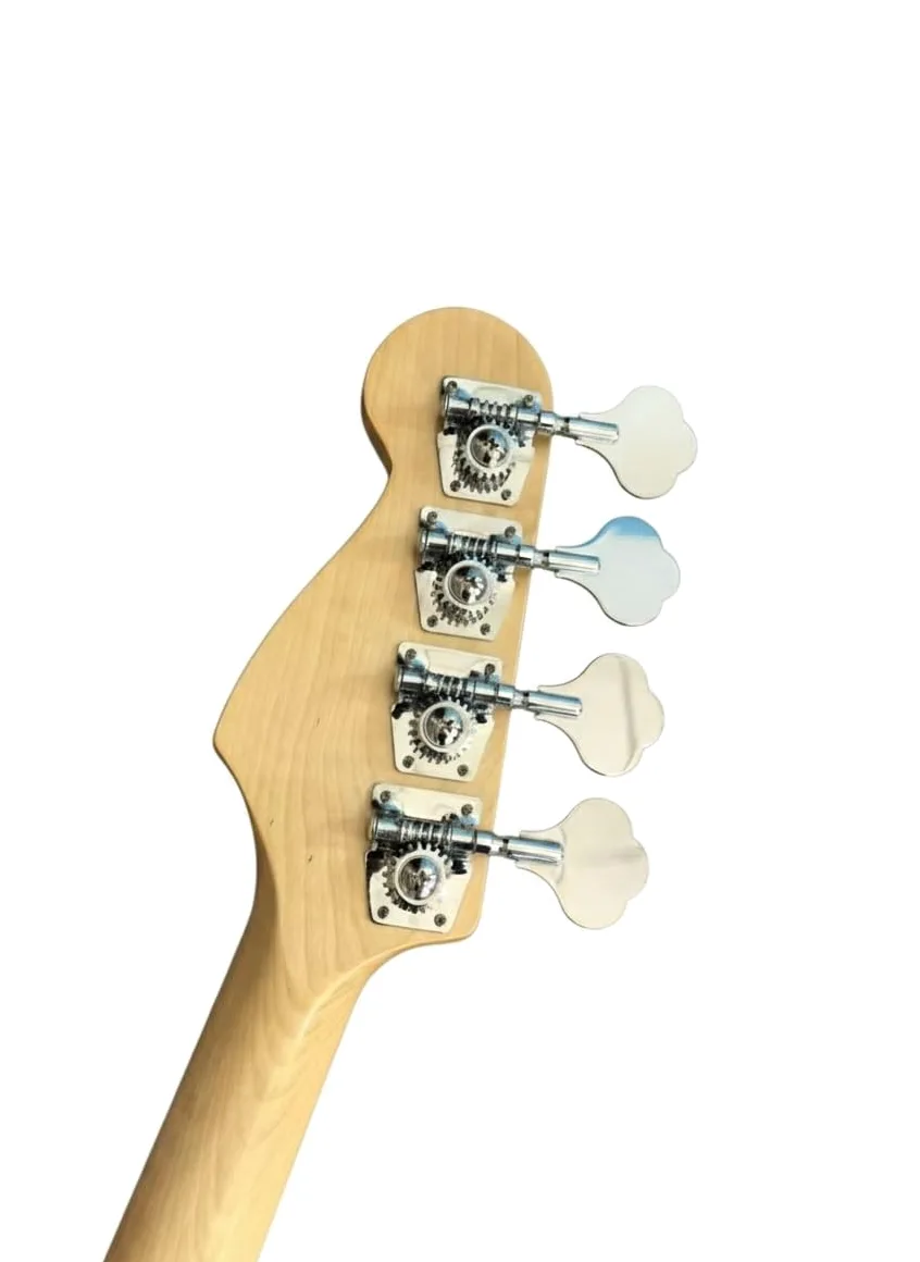 Basso elettrico con corpo in mogano massello naturale, pickup PJ, opzioni e senza tasti(Fretless)