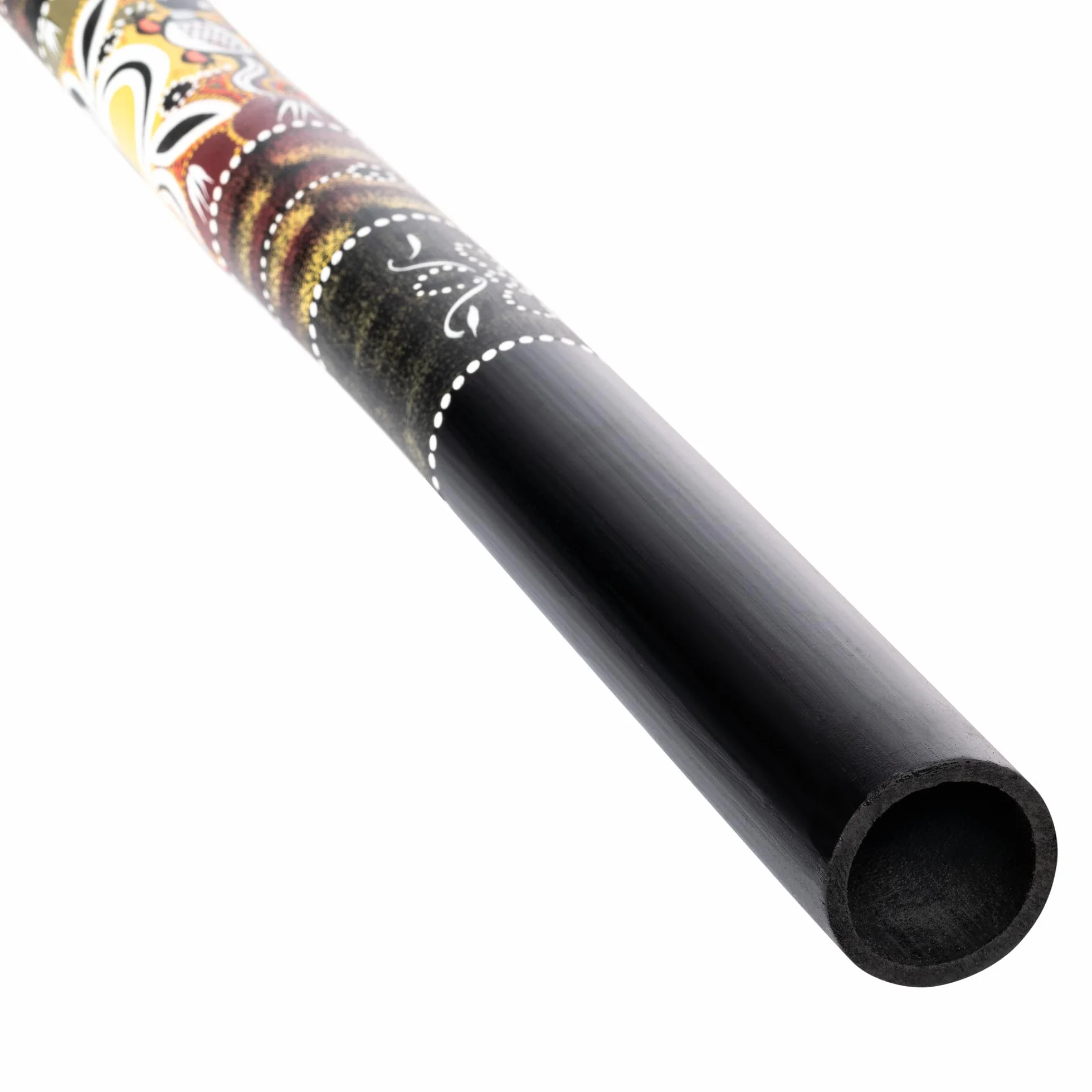 Meinl Percussion DDG1-BK, Didgeridoo in legno con dettaglio dipinto a mano, 120 cm, 47", Nero