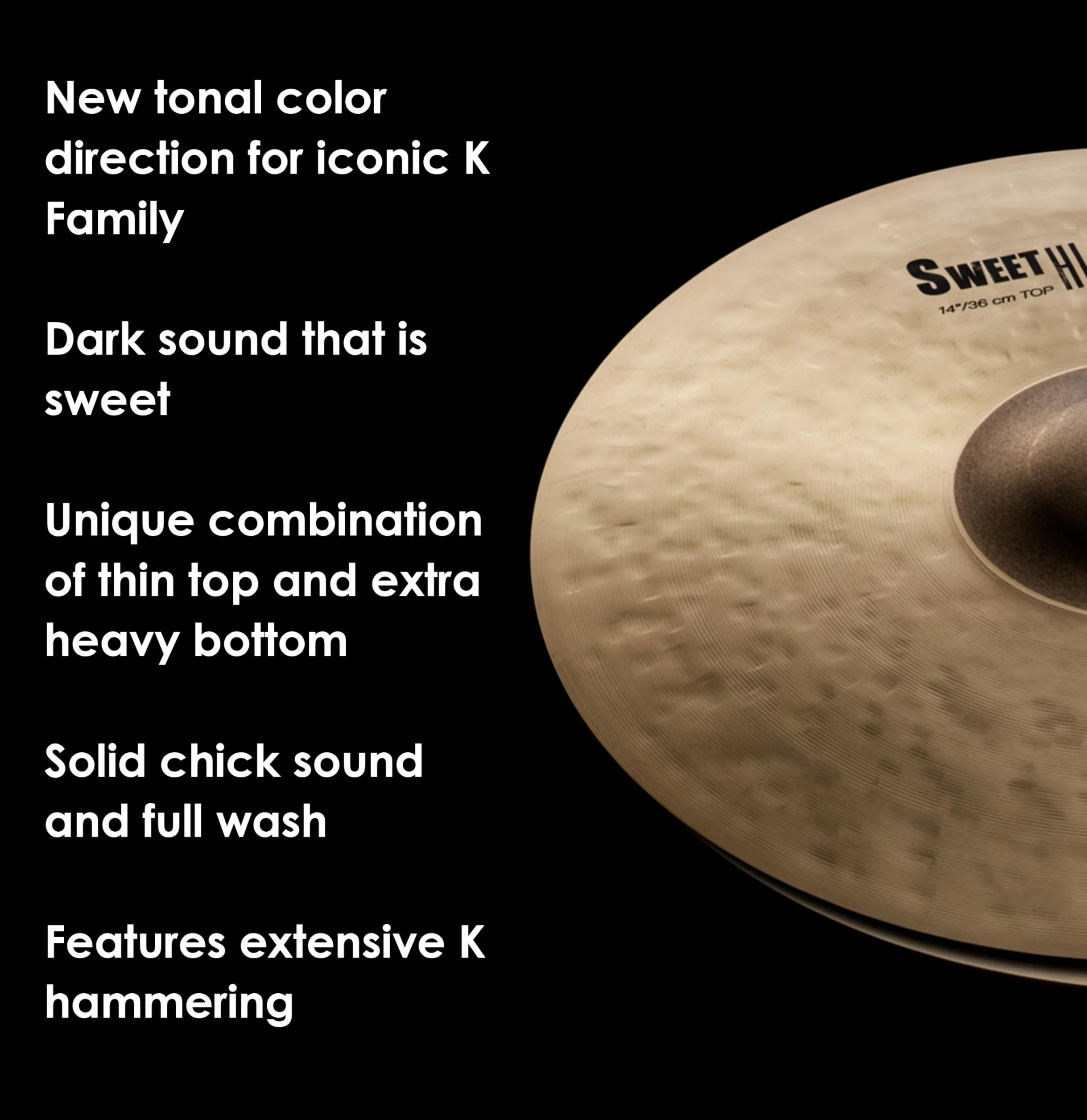 Zildjian K Custom Series - 14" Sweet Hi Hat Pair