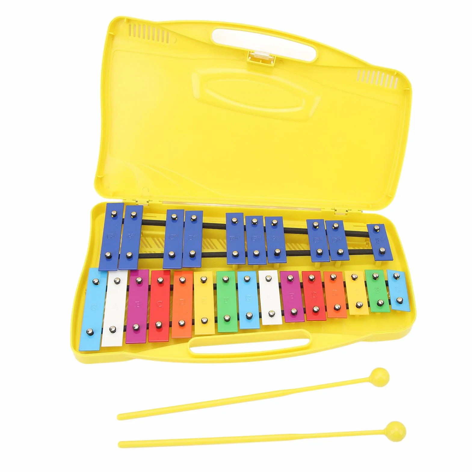 Xilofono per Bambini 25 Note Alluminio, Strumento Musicale Educativo con Scatola Colorata Ideale per Principianti e Scuola Musica Giocattolo Bambino Regalo