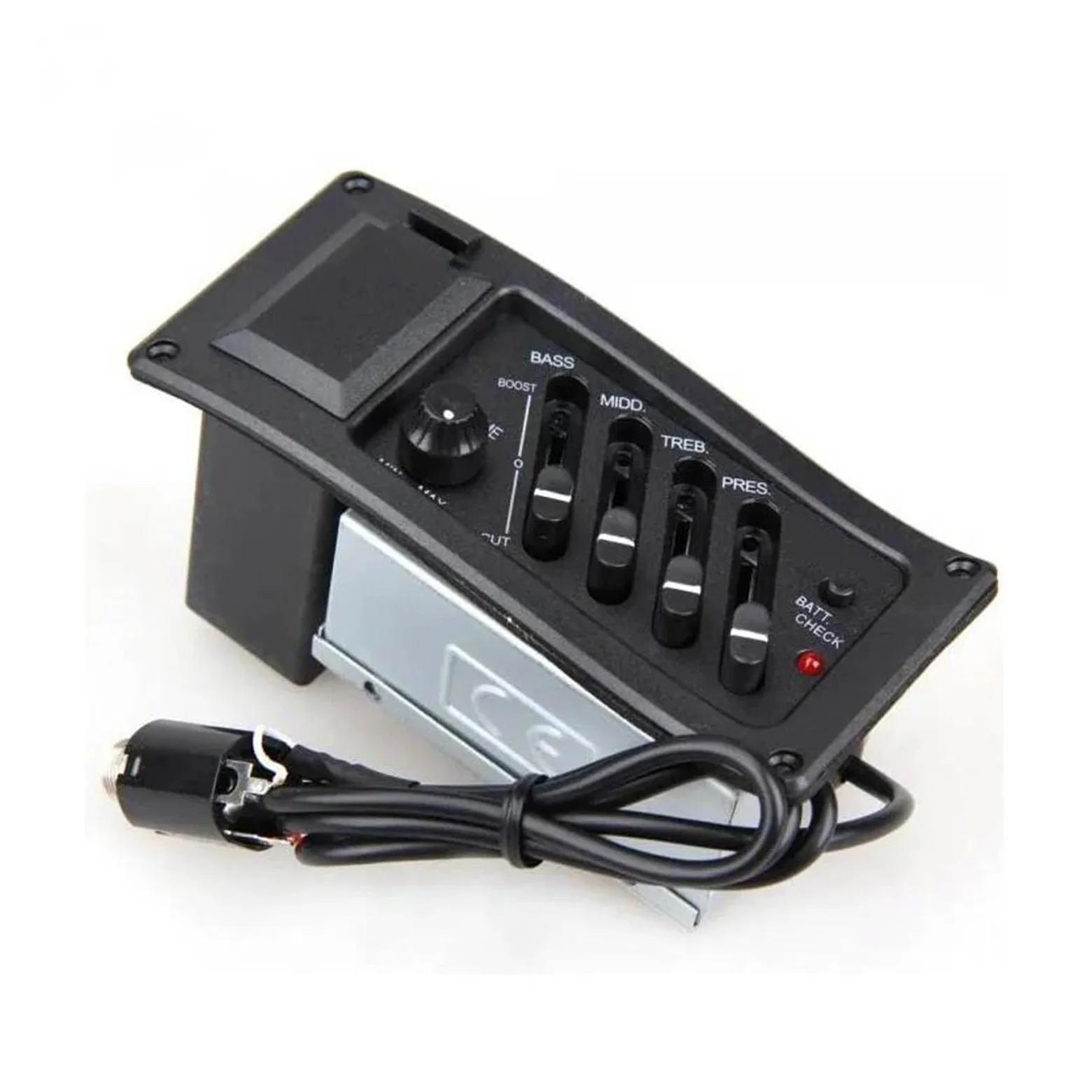 Pick-up per Chitarra Acustica Accessori 10 Pz 4 Bande Amplificatore Preamplificatore Per Chitarra Acustica EQ Pickup Amplificatore Per Chitarra Acustica Preamplificatori Lato Piatto