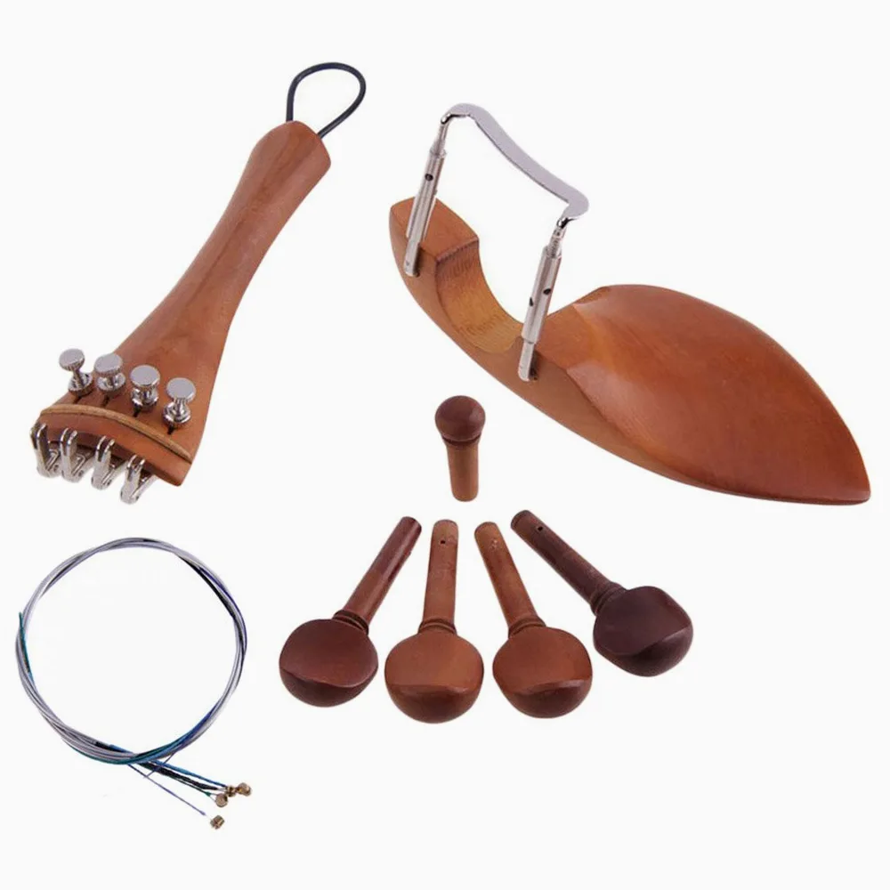 3 set 4/4 violino mentoniera cordiera accordatore fine accordatore piolo coda endpin corde