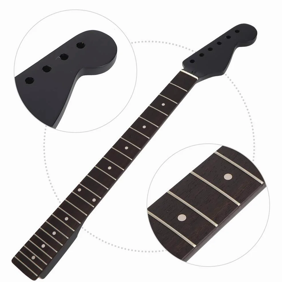 Elprico Robusto Manico per Chitarra Elettrica con 22 Tasti in Acero e Palissandro per gli Amanti della Musica