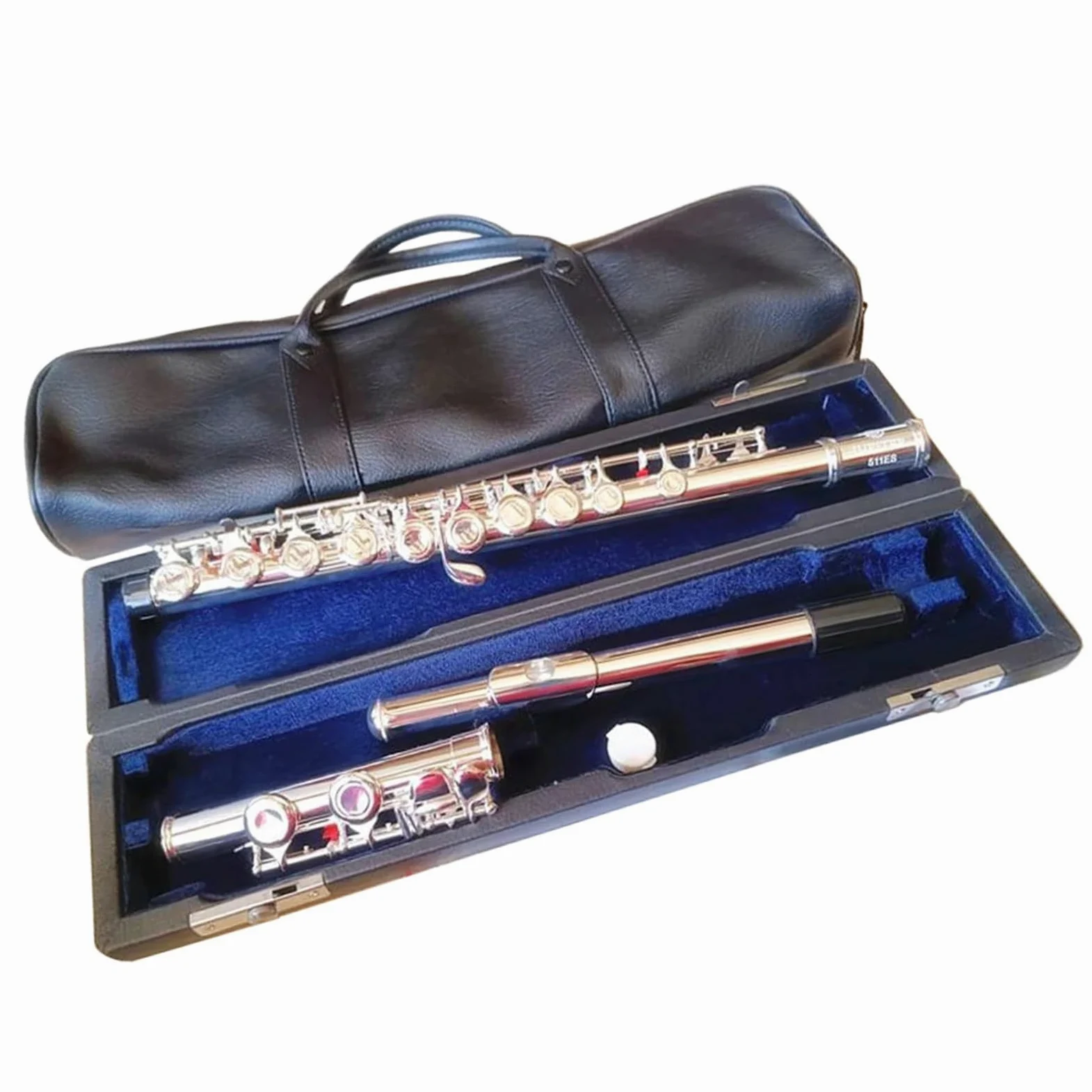 Professionale Flauto Traverso Corpo Placcato Argento Cupronichel 16 Fori Fori Chiusi Strumento Flauto Traverso Chiave C Con Chiave Mi