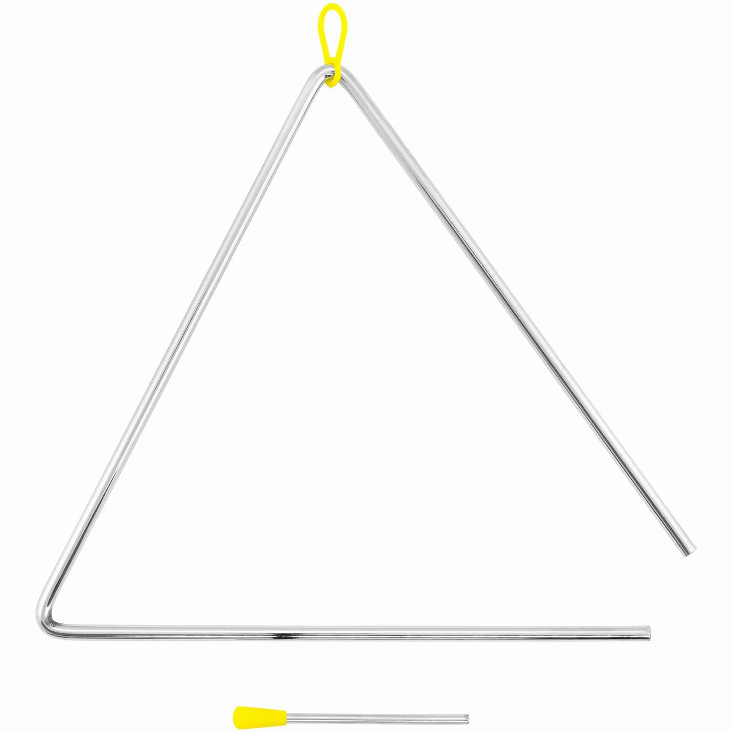 TIGER TRI28-6-MT - Strumenti triangolari Samba da 30,5 cm - Triangoli in acciaio resistenti con attacco in metallo, ideali per scuola, banda o uso domestico, confezione da 6
