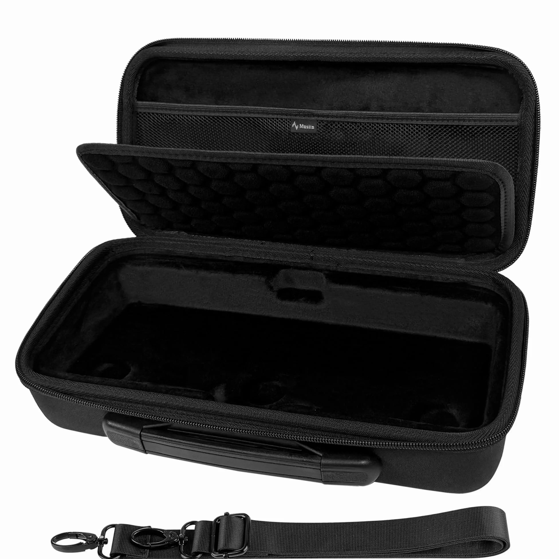 Musiin Custodia per mixer audio compatibile con Zoom Live Trak L6 MAX, interni personalizzati, design a doppia cerniera, tasca superiore in rete, maniglia e tracolla, per studio, viaggi e spettacoli