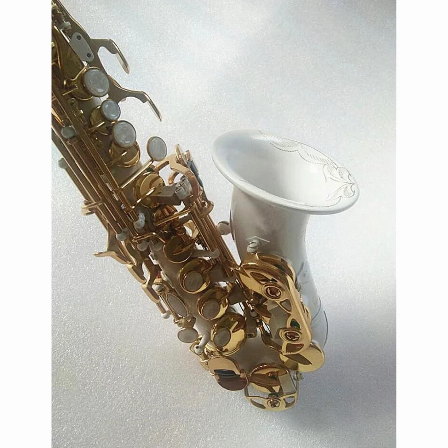 Professionale Sassofono Sassofono Soprano Sassofono Bianco Sax Soprano Curvo Allestimenti Completi