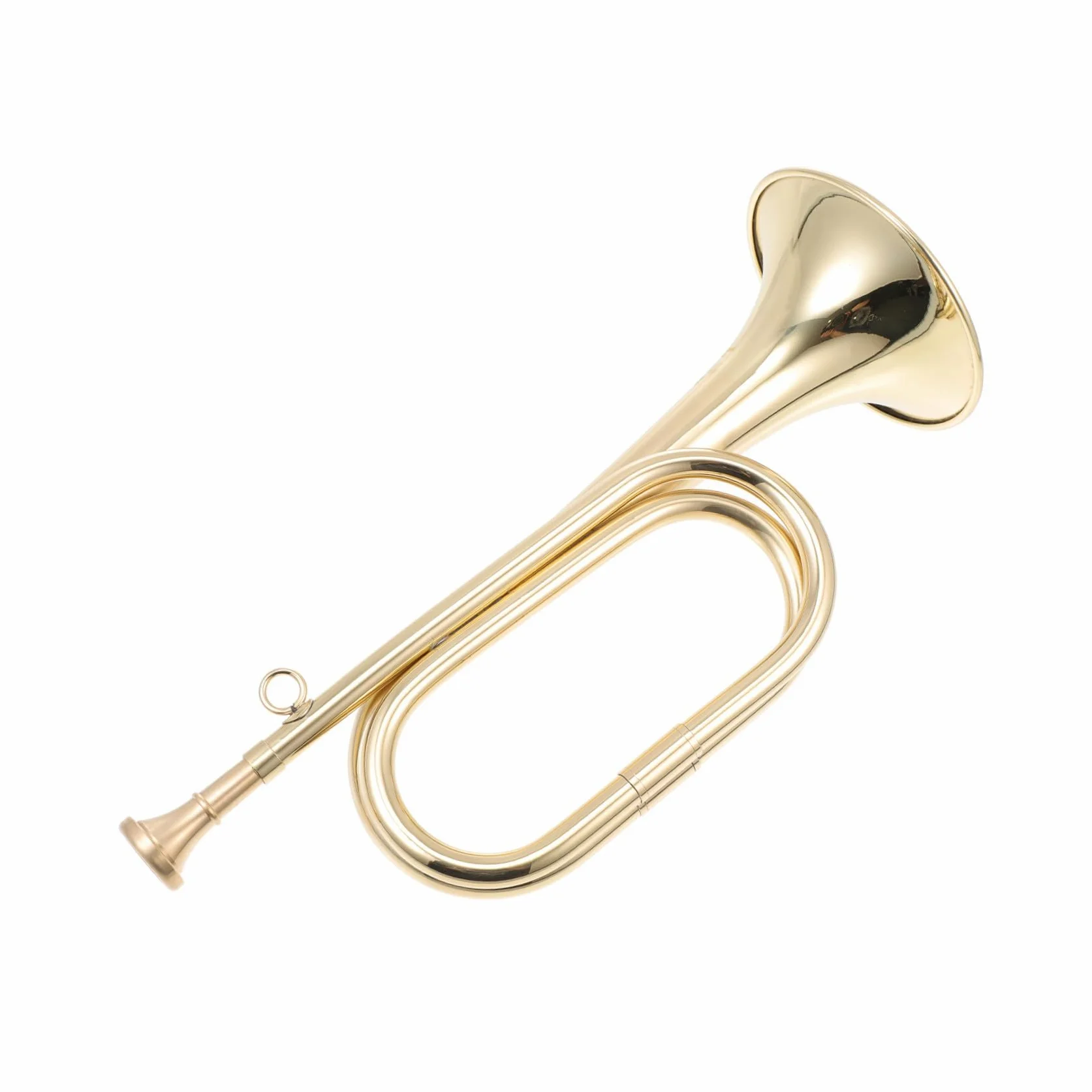 Tromba Militare come Regalo Strumento Musicale Design Creativo Colore Oro in Ottone per Ragazzi , per Scrivania per Inaugurazione Casa