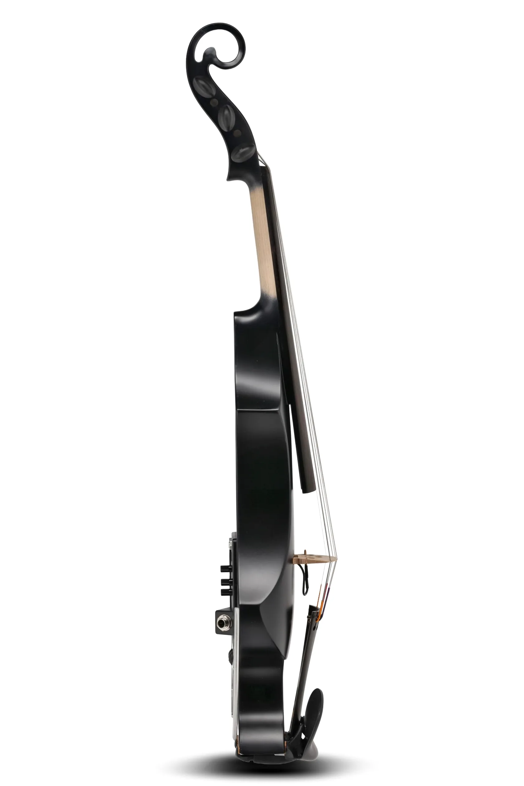 Violino elettrico GEWA, violino elettronico, Novita 3.0 nero con adattatore per poggiaspalla, 5 corde
