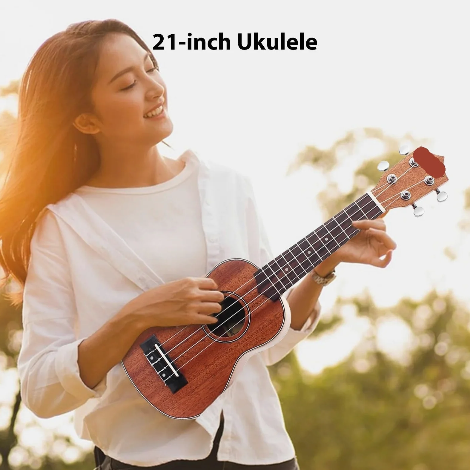 Ukulele Corde in Mogano for Ukulele Acustico da 21 Pollici for Strumenti Musicali Principianti for Studenti Principianti Professionisti