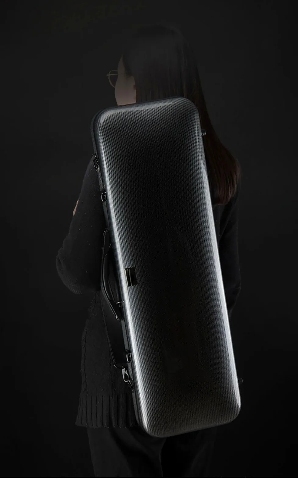 COYOUCO Custodia per Violino, Custodia Rigida per Violino 4/4 Full Size Nuova Custodia per Violino oblunga Borsa Professionale per Violino, Nero