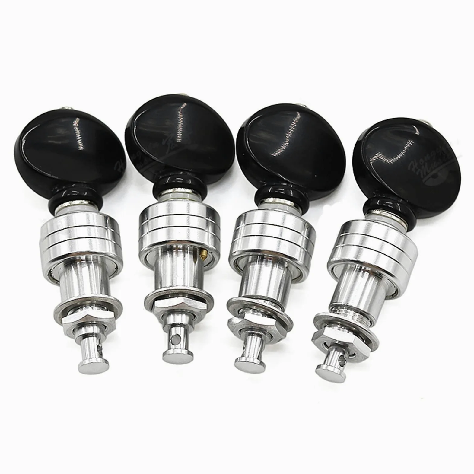 Meccanico accordatore Ukulele Black And Silver Dright Quasi-Button Pulsante String Pulsante Ukulele Accessori Accessori Per Chiusura