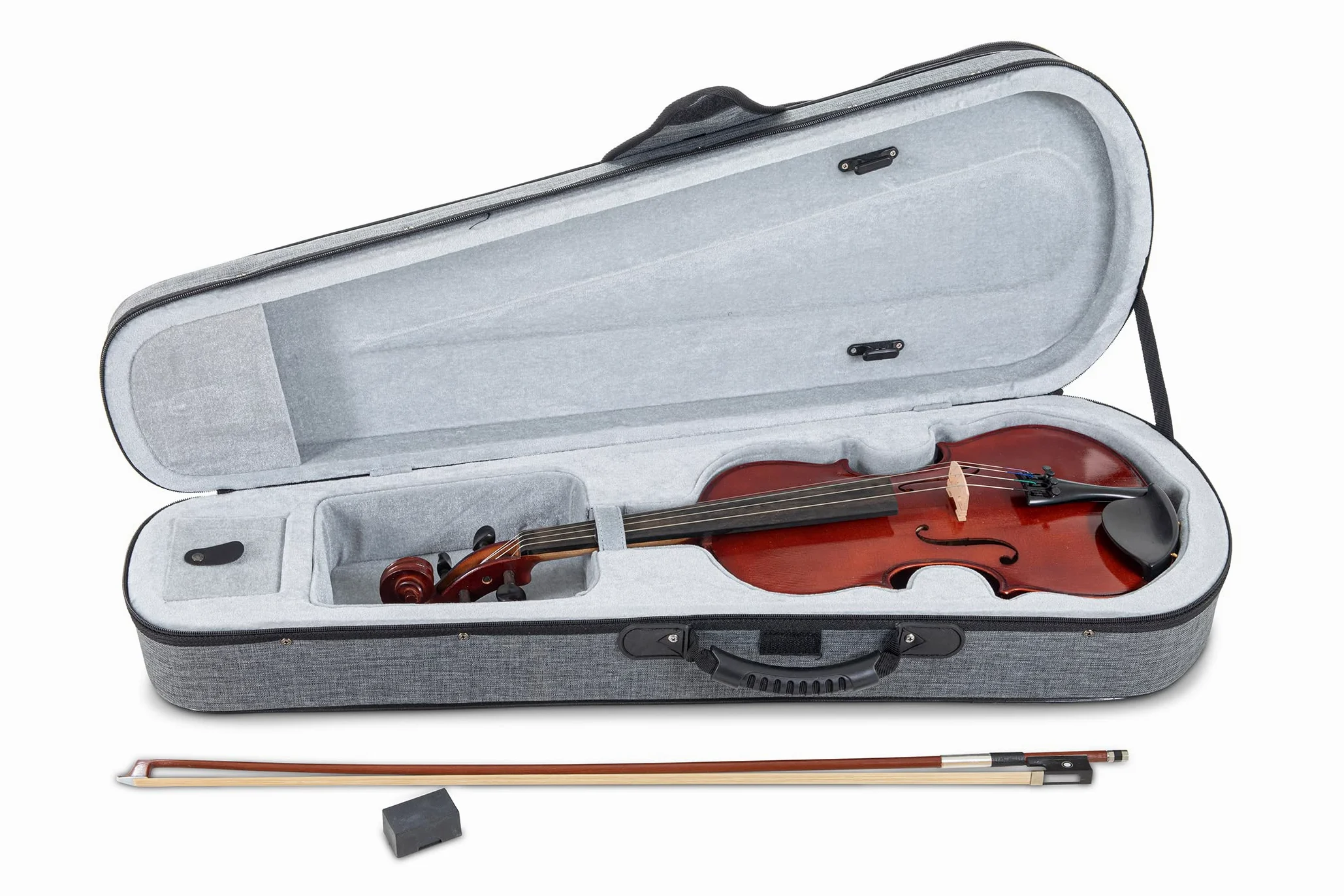 PURE GEWA Set viola EW Set in ebano - Viola 40,8 cm, Set pronto per suonare incl. custodia, arco, colofonia, mentoniera, cordiera con regolatori di precisione