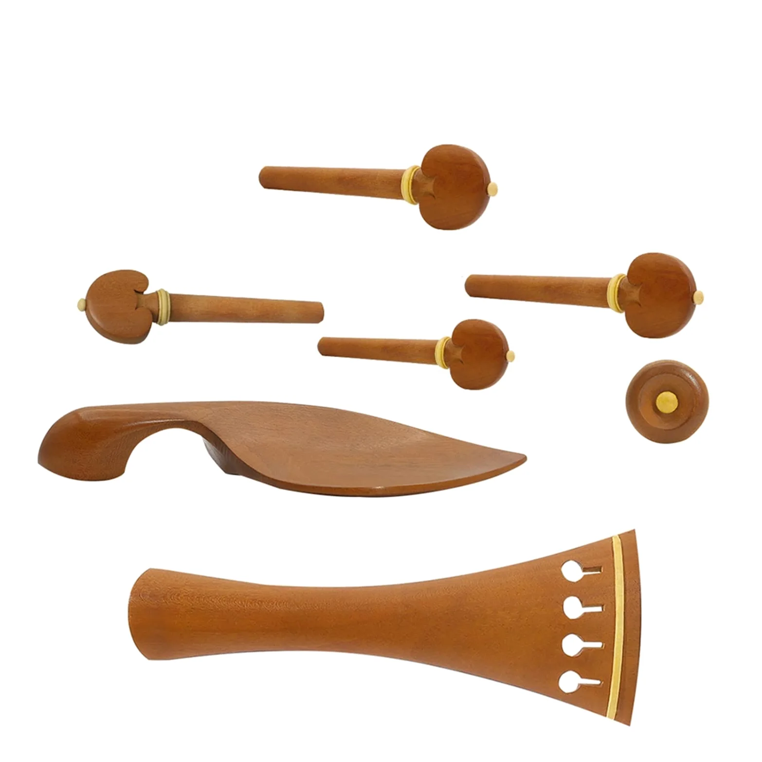TSTS Accessorio Violino 4/4 Strumenti di Accordatura Violino Set, Corda Violino Pioli Coda Chiodo Spalla Resto Giuggiola Accessori per Strumenti Musicali