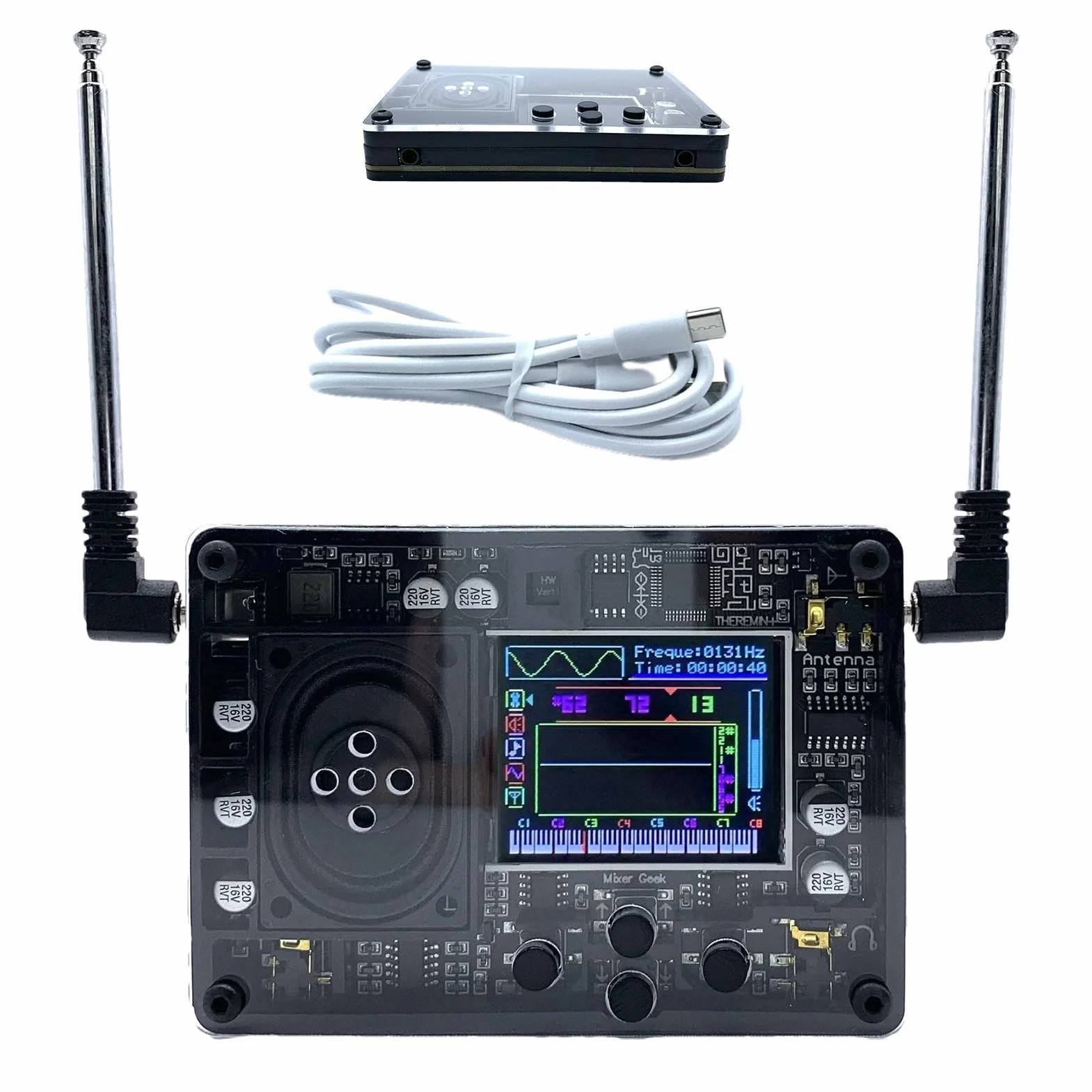 Strumento musicale elettronico, Theremin Strumento Theremin, Theremin con voci multiple, Musica elettronica Theremin, Theremin con display OLED, Theremin per musica creativa