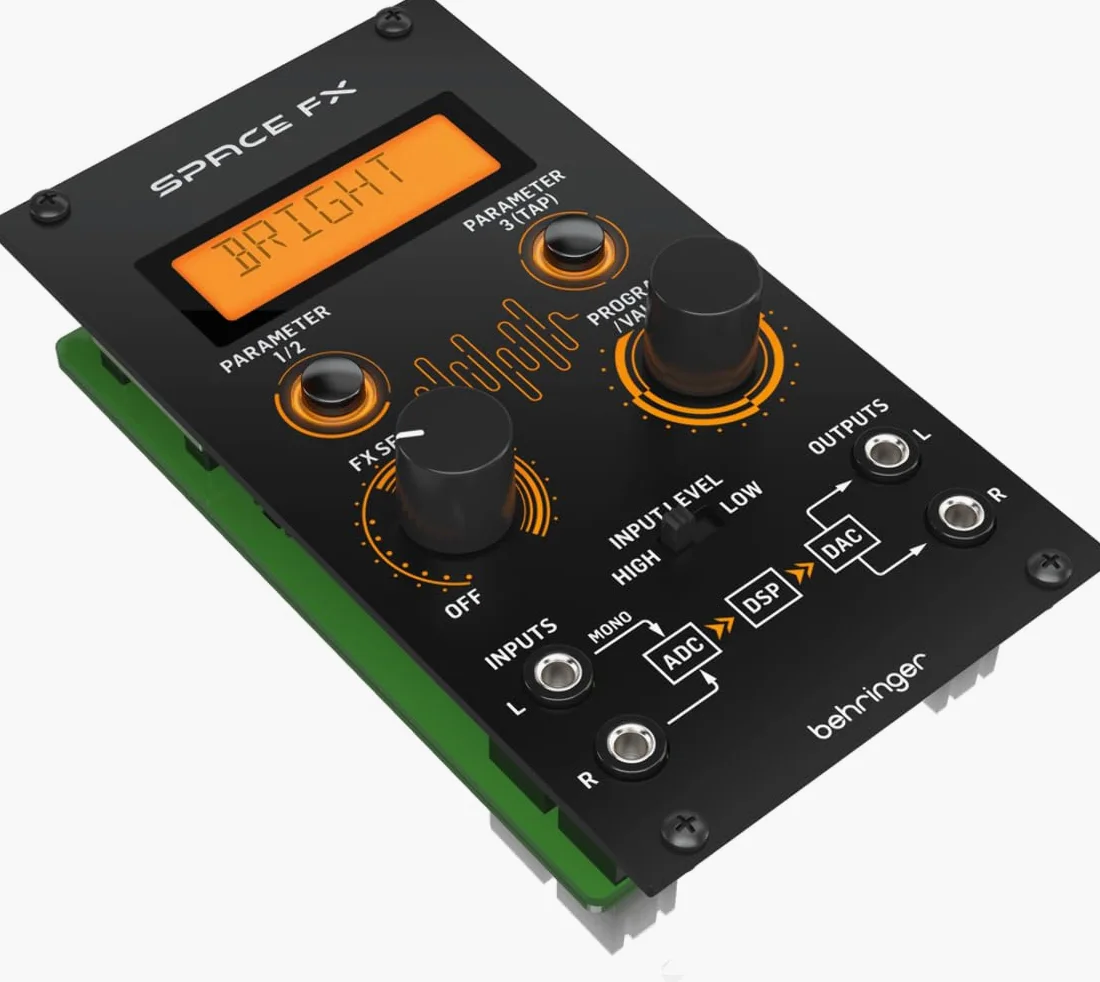 Behringer SPACE FX Modulo multieffetto stereo a 24 bit con 32 algoritmi di effetti per Eurorack